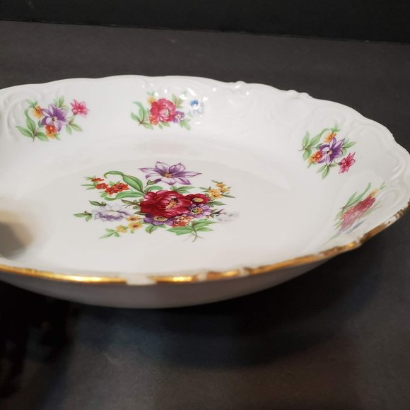 Wawel Coupe Soup Bowl in the Meissen Flower design, made in Poland - Picture 6 of 8